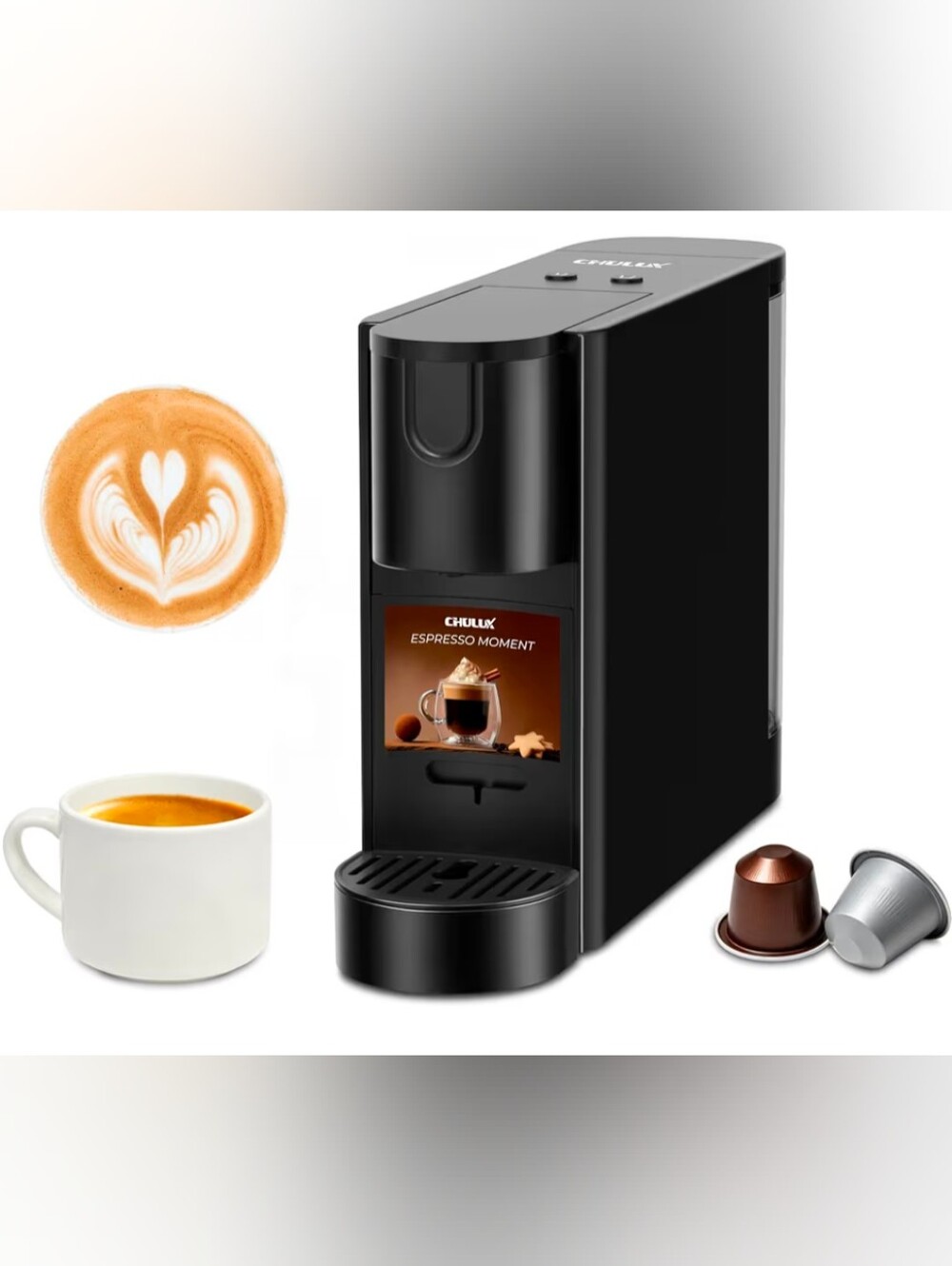 RectoCafé Espresso Coffee Machine for Nespresso in Black.  NIB